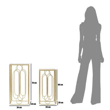 P/TELEFONO ARTY Para  Kwadratowy 34x34x70-29x29x60 cm
